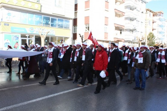 Karaman’da Sarıkamış yürüyüşü