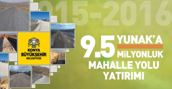 Yunak'da  mahalle yolları 9.5 milyon liraya yapılıyor