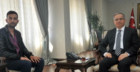 Karaman Valisi Tapsız, Gazi Uğur Yılmaz’ı  kabul etti