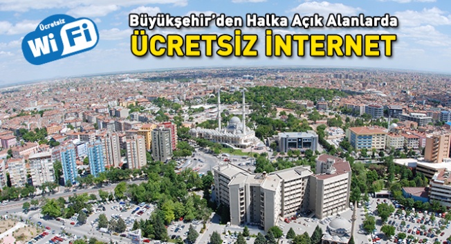 Konya'da ücretsiz şarj ve kablosuz internet hizmeti