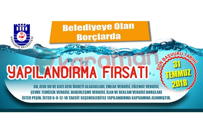 BORÇLU VATANDAŞLARIMIZA YENİDEN YAPILANDIRMA FIRSATI BORÇLU VATANDAŞLARIMIZA YENİDEN YAPILANDIRMA FIRSATI