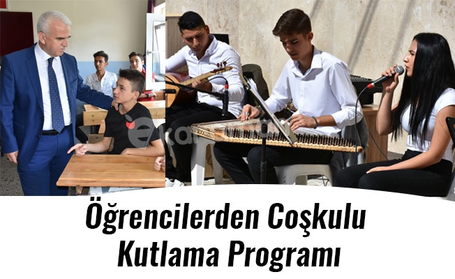 Öğrencilerden Coşkulu Kutlama Programı Öğrencilerden Coşkulu Kutlama Programı