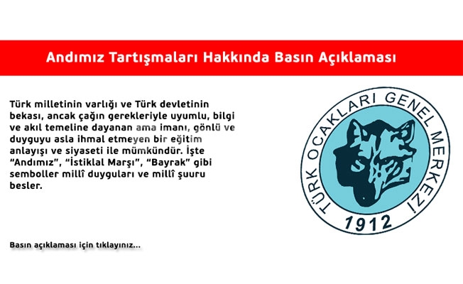 TÜRK OCAKLARI BASIN AÇIKLAMASI