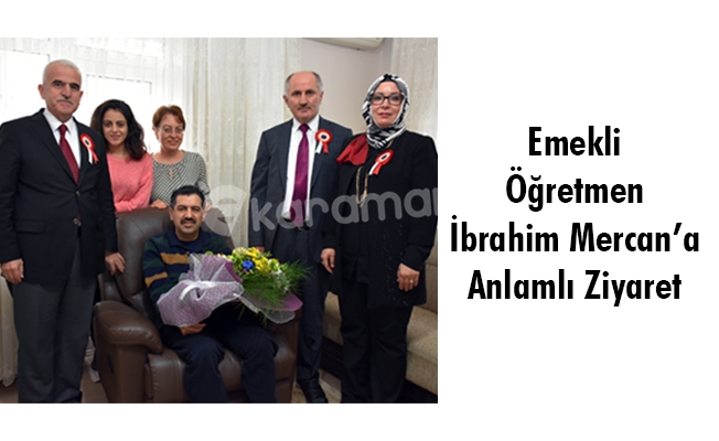 Emekli Öğretmen İbrahim Mercan’a Anlamlı Ziyaret Emekli Öğretmen İbrahim Mercan’a Anlamlı Ziyaret