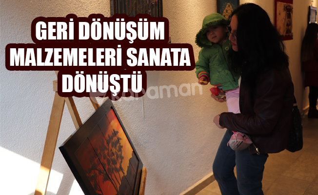 GERİ DÖNÜŞÜM MALZEMELERİ SANATA DÖNÜŞTÜ GERİ DÖNÜŞÜM MALZEMELERİ SANATA DÖNÜŞTÜ