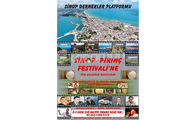 Sinop Pirinç Festivali 8 Kasım'da başlıyor
