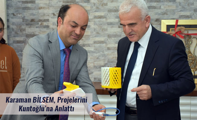 Karaman BİLSEM, Projelerini Kuntoğlu’na Anlattı Karaman BİLSEM, Projelerini Kuntoğlu’na Anlattı