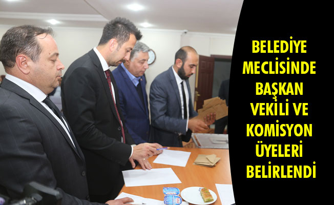 BELEDİYE MECLİSİNDE BAŞKAN VEKİLİ VE KOMİSYON ÜYELERİ BELİRLENDİ