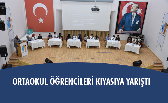 ORTAOKUL ÖĞRENCİLERİ KIYASIYA YARIŞTI ORTAOKUL ÖĞRENCİLERİ KIYASIYA YARIŞTI