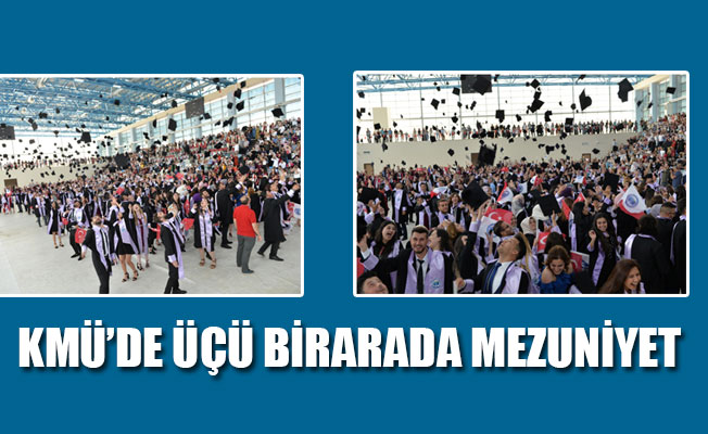 KMÜ’DE ÜÇÜ BİRARADA MEZUNİYET