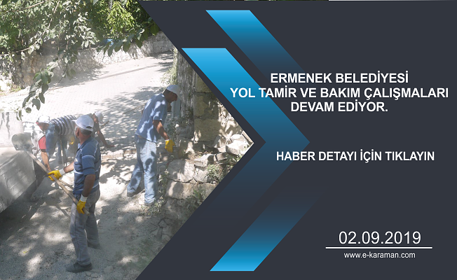Ermenek Belediyesi yol tamir ve bakım çalışmaları devam ediyor Ermenek Belediyesi yol tamir ve bakım çalışmaları devam ediyor