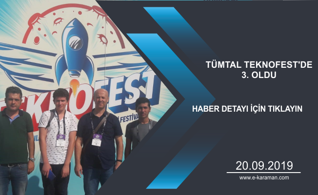 TÜMTAL TEKNOFEST'DE 3. OLDU