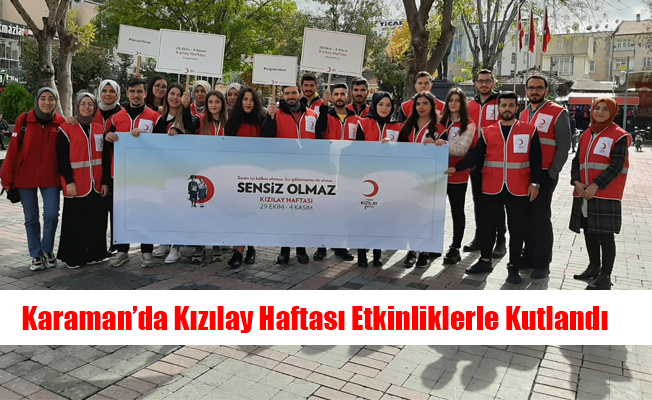 Karaman’da Kızılay Haftası Etkinliklerle Kutlandı