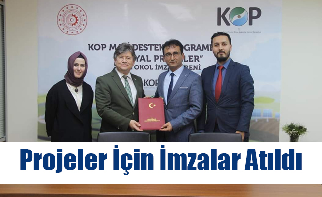 Projeler İçin İmzalar Atıldı Projeler İçin İmzalar Atıldı
