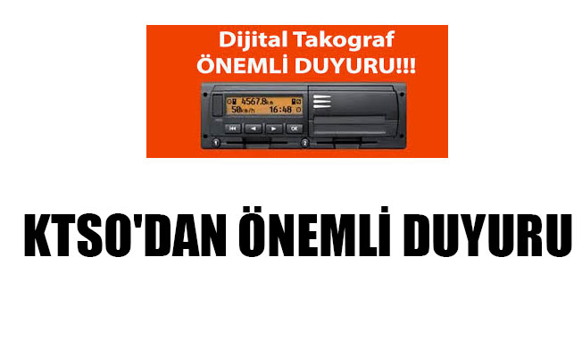 KTSO'DAN ÖNEMLİ DUYURU KTSO'DAN ÖNEMLİ DUYURU