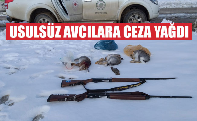 USULSÜZ AVCILARA CEZA YAĞDI