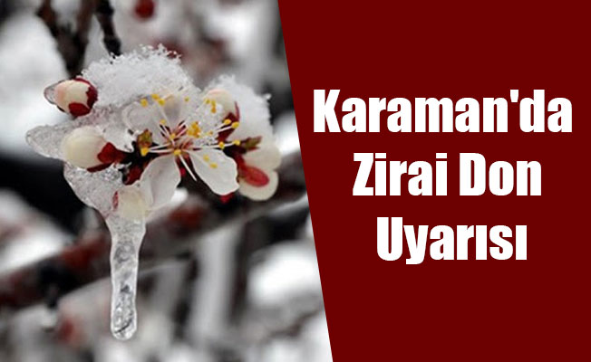 Karaman'da Zirai Don Uyarısı