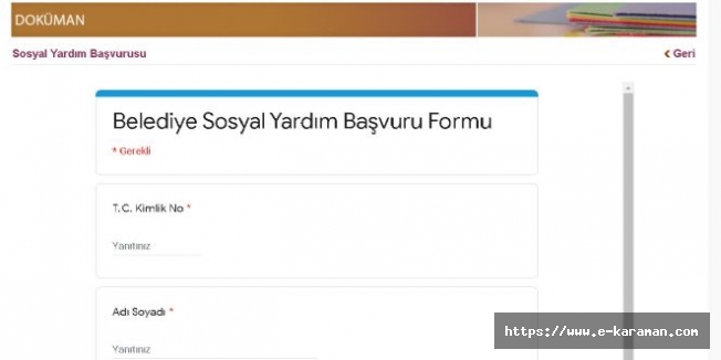 SOSYAL DESTEK BAŞVURULARI ONLİNE YAPILABİLECEK