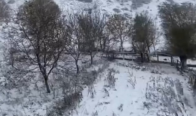Adana'nın yüksek kesimlerine kar yağdı