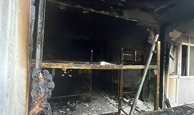 Alacaklı olduğunu iddia edip işçilerin kaldığı binada yangın çıkardı