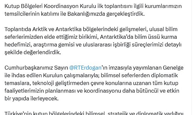 Bakan Kacır: Türkiye'nin kutuplardaki varlığını güçlendireceğiz
