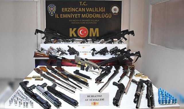 Erzincan merkezli 35 ilde 'kaça silah ticareti' operasyonu; 9 tutuklama