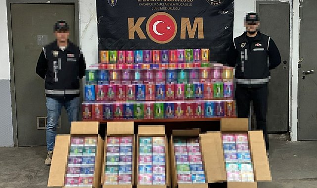 İstanbul- Beylikdüzü'nde TIR parkındaki konteynerde 34 bin elektronik sigara ele geçirildi