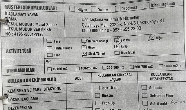 İstanbul-Fatih'te zehirlenme şüphesi soruşturmasında ilaçlamanın belgesi ortaya çıktı