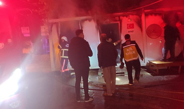 Kaldığı konteynerde çıkan yangında öldü