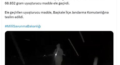 MSB: Van hudut hattında 68 kilo uyuşturucu ele geçirdi