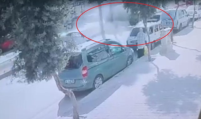 Otomobil, başka araca çarparak taklalar attı; kaza kamerada