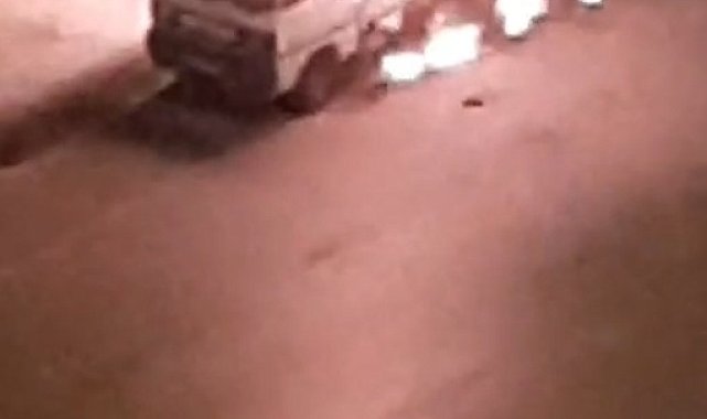 Tantuni satılan kamyonet alev alev yandı
