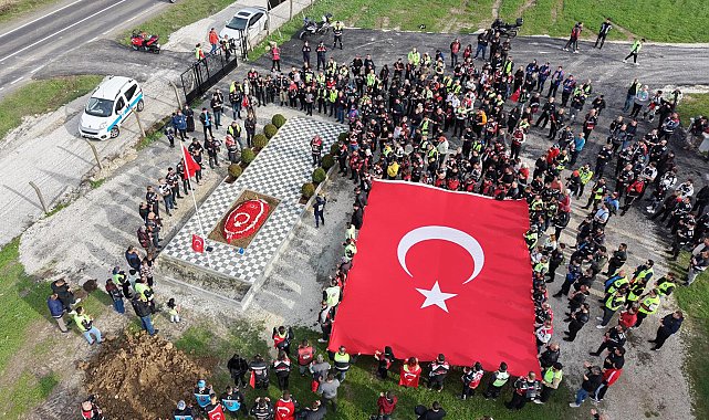 Trakya'daki 500 motosiklet tutkunundan şehit ailesine ziyaret
