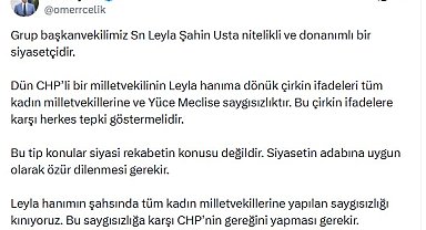 AK Parti'li Çelik'ten 'Leyla Şahin Usta' tepkisi: Tüm kadın milletvekillerine saygısızlık
