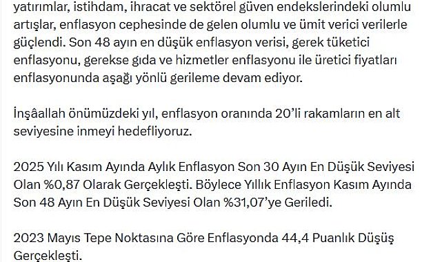 Bakan Bolat: Makroekonomide olumlu gelişmeler hızlanarak güçleniyor