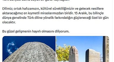 Bakan Ersoy: 15 Aralık, Türk diline yönelik farkındalığın güçleneceği özel bir gün olacak