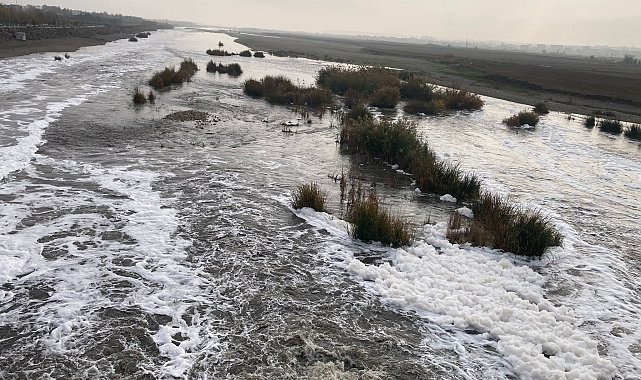 Dicle Nehri'nden 'köpük' akıyor