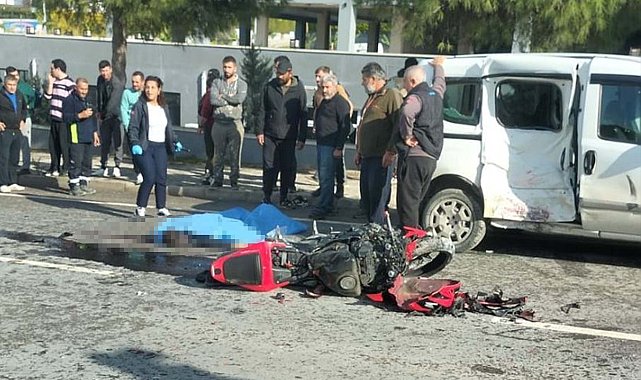 Hafif ticari araçla motosiklet çarpıştı: 1 ölü, 1 ağır yaralı