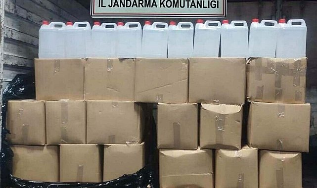 Kamyonette 860 litre etil alkol ele geçirildi