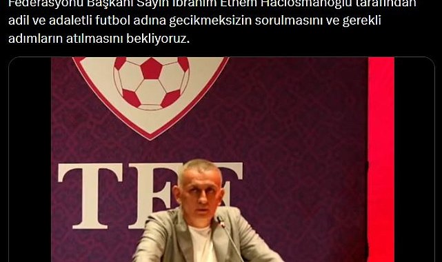Samsunspor, TFF Başkanı Hacıosmanoğlu'ndan gerekli çalışmaların yapılmasını talep etti