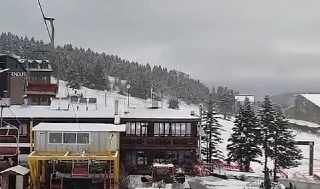 Uludağ'da kar yağışı etkili oldu