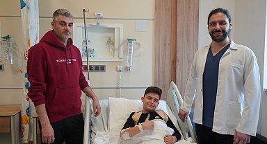 Belindeki tümör nedeniyle felç riski bulunan Bünyamin, sağlığına kavuştu