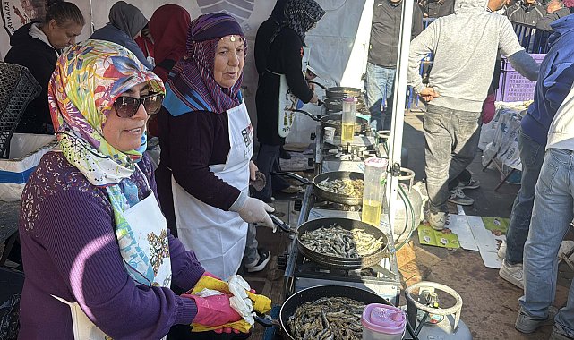 Bodrum'da Hamsi Festivali'nde 3 ton hamsi dağıtıldı, 100 metrelik kuyruk oluştu