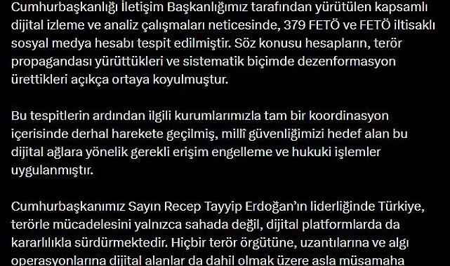 Burhanettin Duran: 379 FETÖ iltisaklı hesap tespit edildi