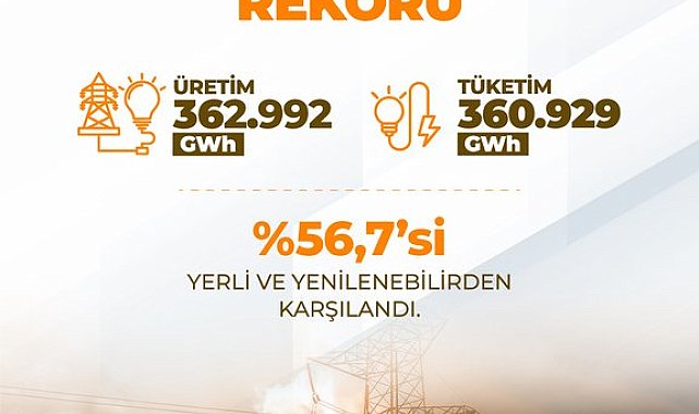 Elektrik üretim ve tüketiminde rekor