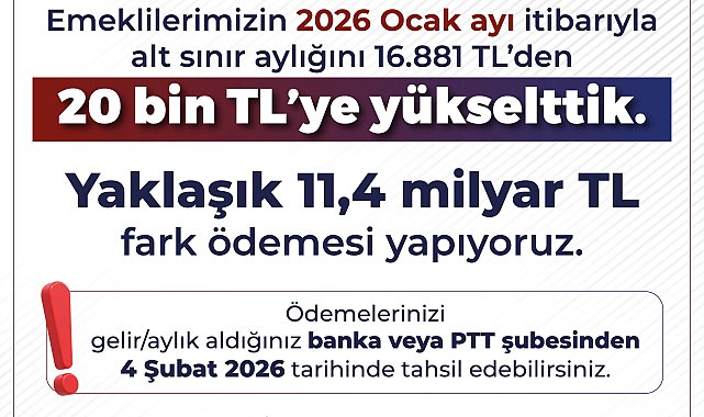 Emeklilerin maaş farkları 4 Şubat'ta ödenecek