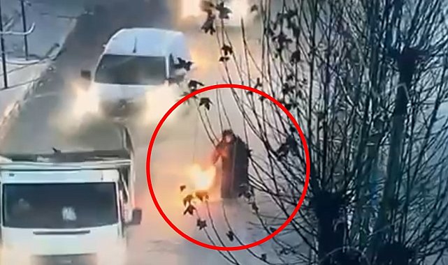 Eylem için lastik yakan gruba, kadınlar engel oldu; o anlar kamerada