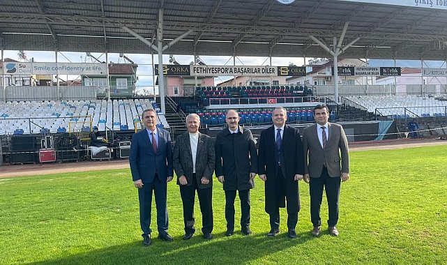 Galatasaray–Fethiyespor maçı öncesi Fethiye Şehir Stadı'nda inceleme
