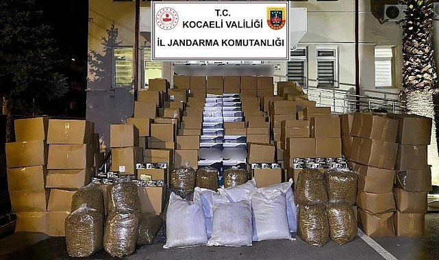 Gebze'de 6 milyon TL'lik kaçak makaron ve tütün ele geçirildi