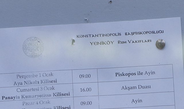 İstanbul - Ayin listesindeki 'Konstantinopolis' ifadesine tepki